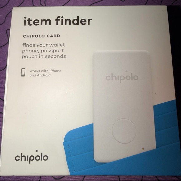 Chipolo Other - Chipolo Bluetooth Item Finder Thin Water-Resistant 1yr Battery for Wallet/Phone